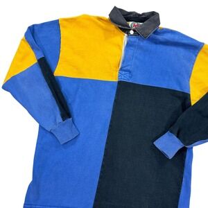 Barbarian Rugby Shirt Men's XL Colorblock Long Sleeve Polo Blank Vintage Canada